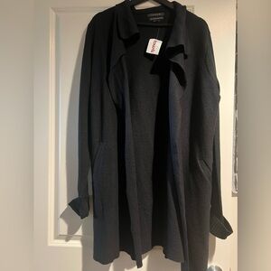 NWT - Tahari Black Cardigan Sweater Duster